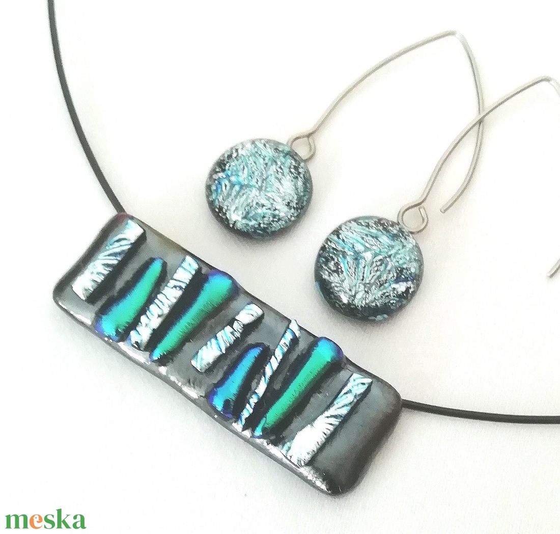 NEMESACÉL!  Dichroic metál fények, ajándék névnapra születésnapra. - ékszer - ékszerszett - Meska.hu