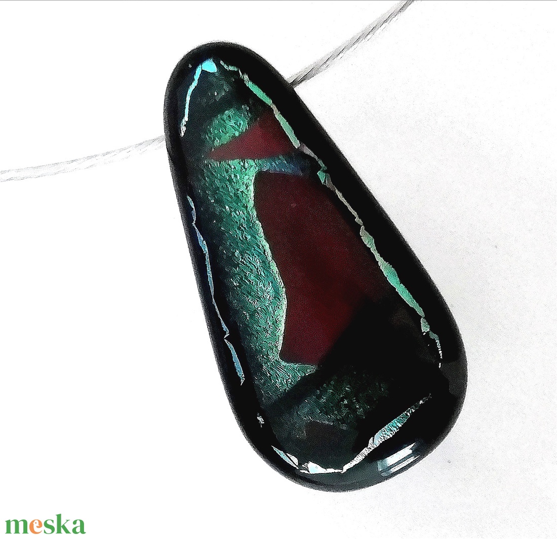 Dichroic fények nyaklánc.  - ékszer - nyaklánc - medálos nyaklánc - Meska.hu