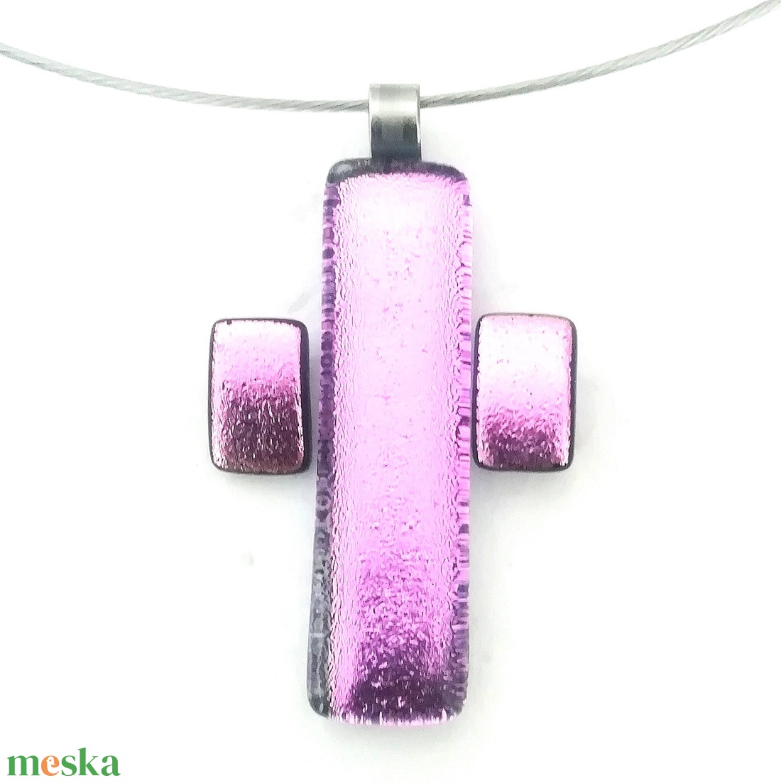 NEMESACÉL! Exkluzív pink fények ékszerszett. - ékszer - ékszerszett - Meska.hu
