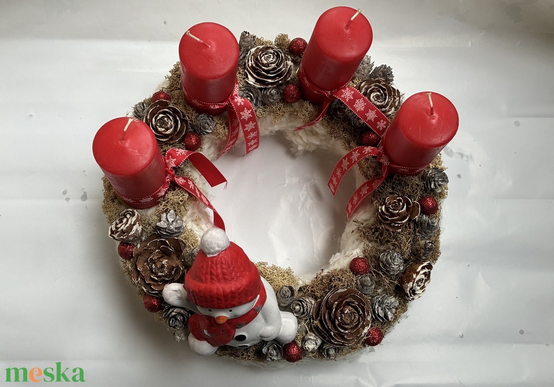 Hóemberes ádventi koszorú - karácsony - adventi díszek - adventi koszorú - Meska.hu