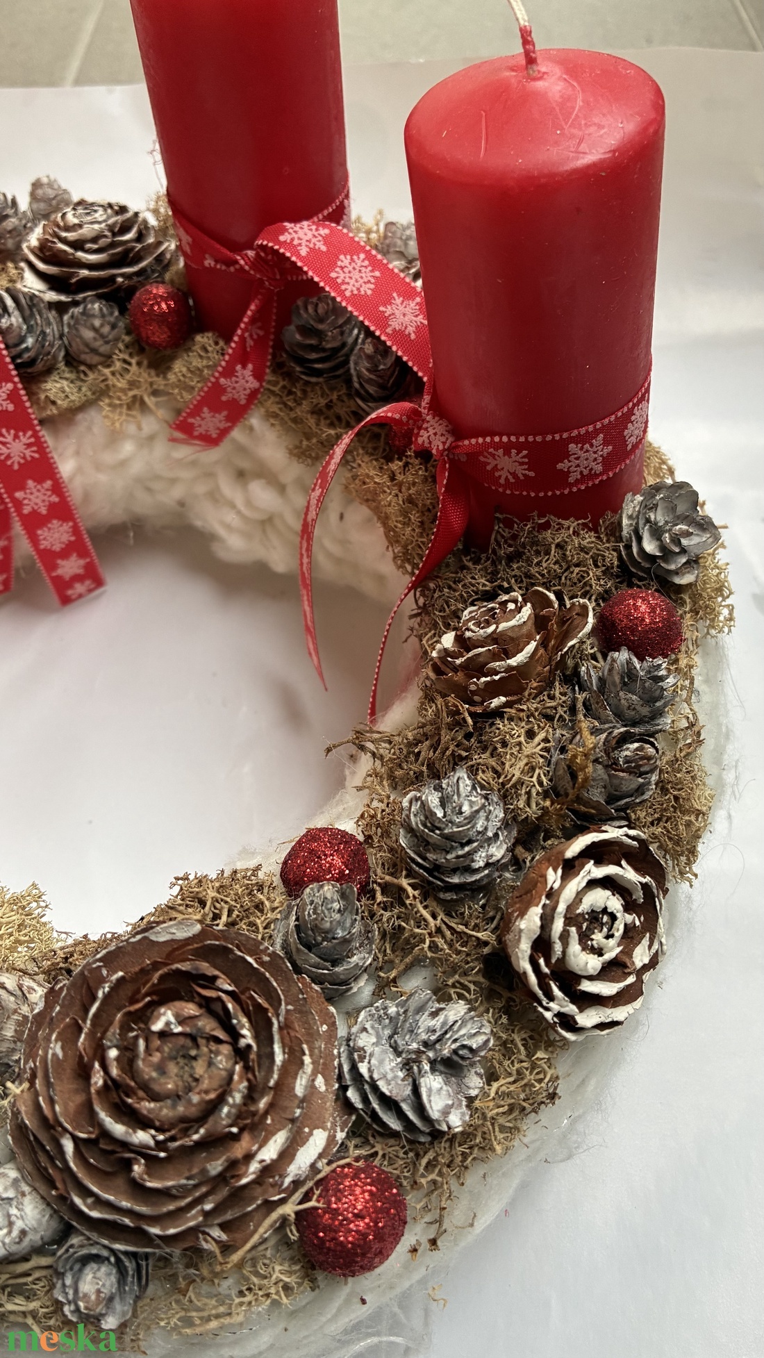 Hóemberes ádventi koszorú - karácsony - adventi díszek - adventi koszorú - Meska.hu