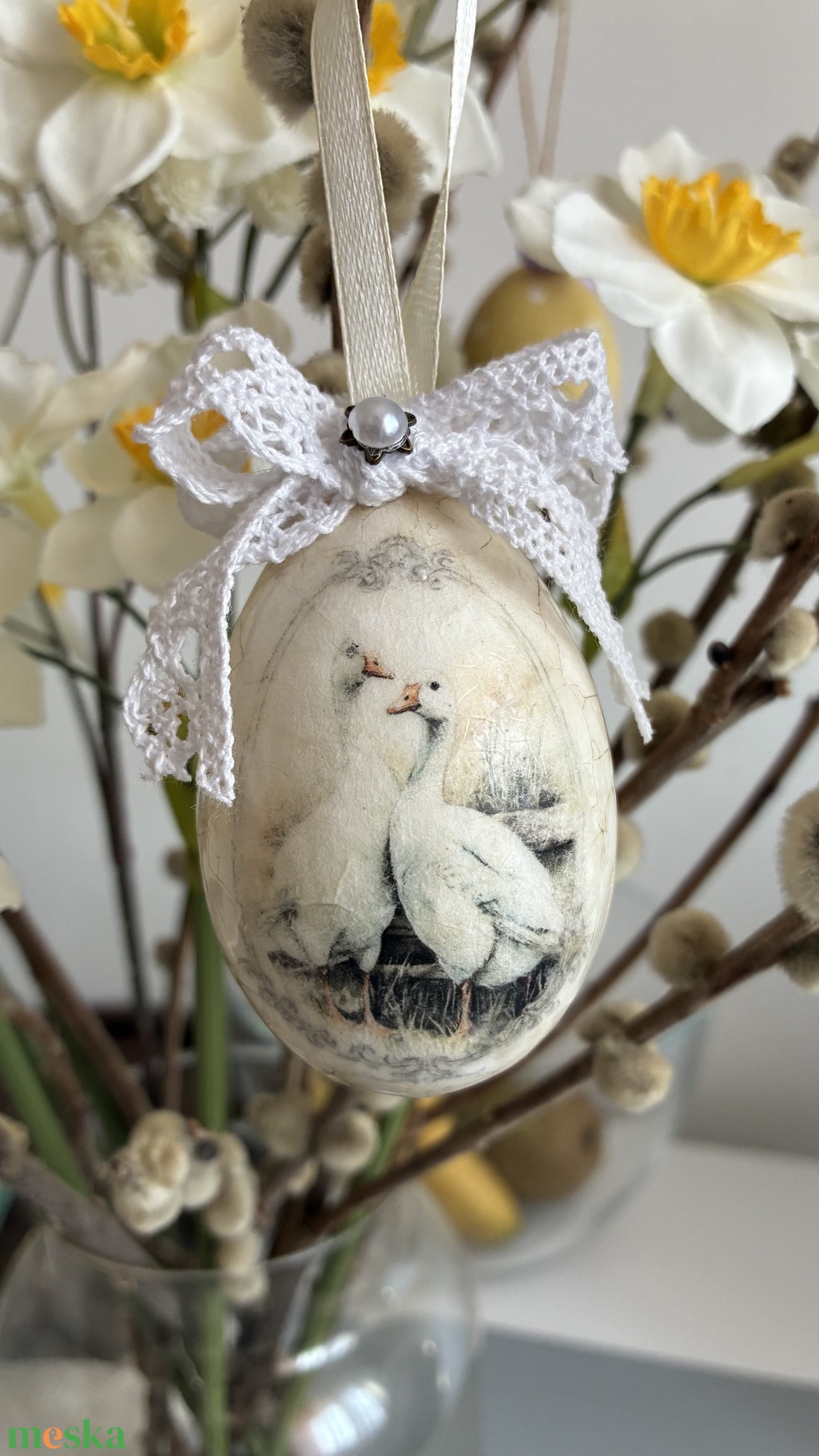 Libás húsvéti tojás - ünnepi díszek, dekorációk - húsvéti díszek és dekorációk - húsvéti tojásfadíszek - Meska.hu