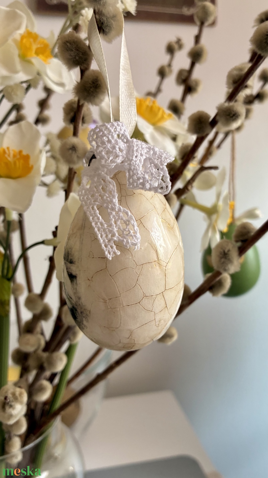 Libás húsvéti tojás - ünnepi díszek, dekorációk - húsvéti díszek és dekorációk - húsvéti tojásfadíszek - Meska.hu