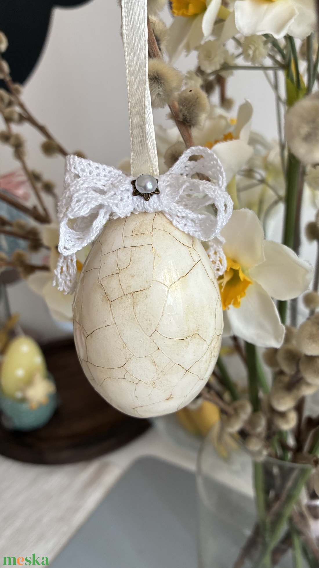 Libás húsvéti tojás - ünnepi díszek, dekorációk - húsvéti díszek és dekorációk - húsvéti tojásfadíszek - Meska.hu