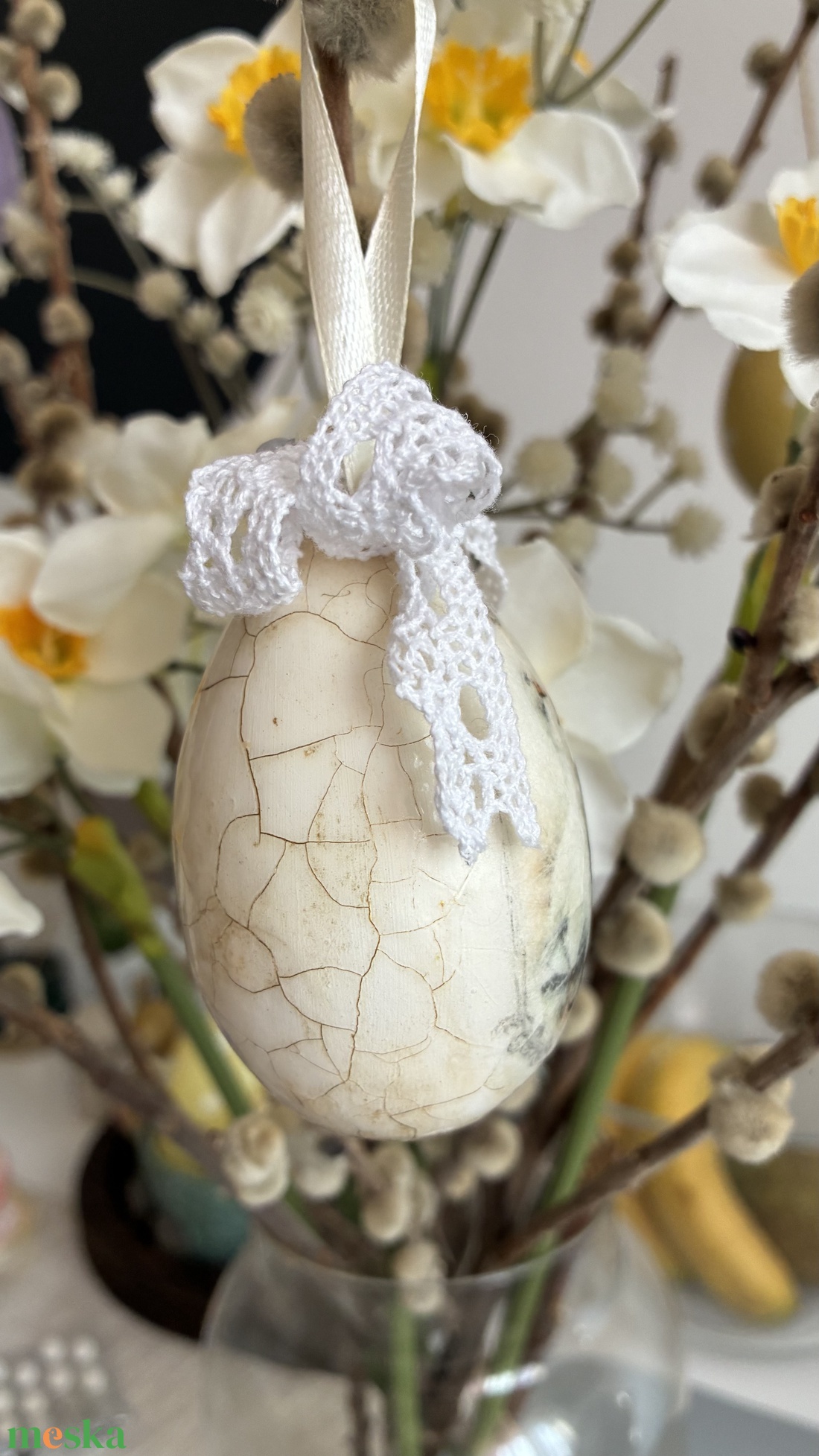 Libás húsvéti tojás - ünnepi díszek, dekorációk - húsvéti díszek és dekorációk - húsvéti tojásfadíszek - Meska.hu
