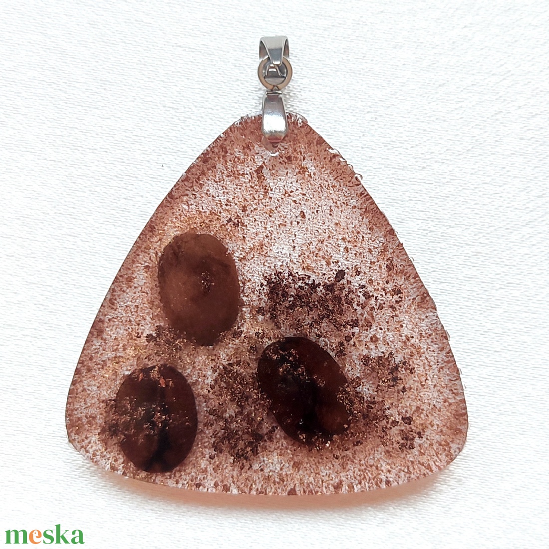 Kávé Latte - Kávészemek műgyantában - ékszer - ékszerszett - Meska.hu