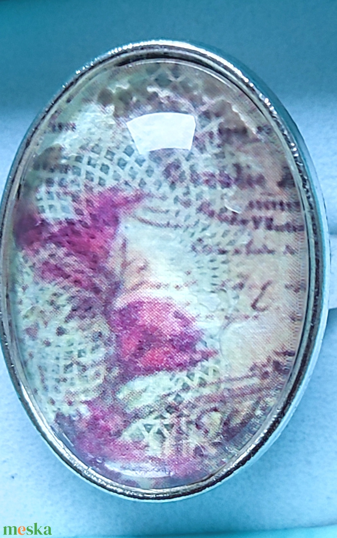 Vintage Stílusú Romantikus Gyűrű - ékszer - gyűrű - üveglencsés gyűrű - Meska.hu