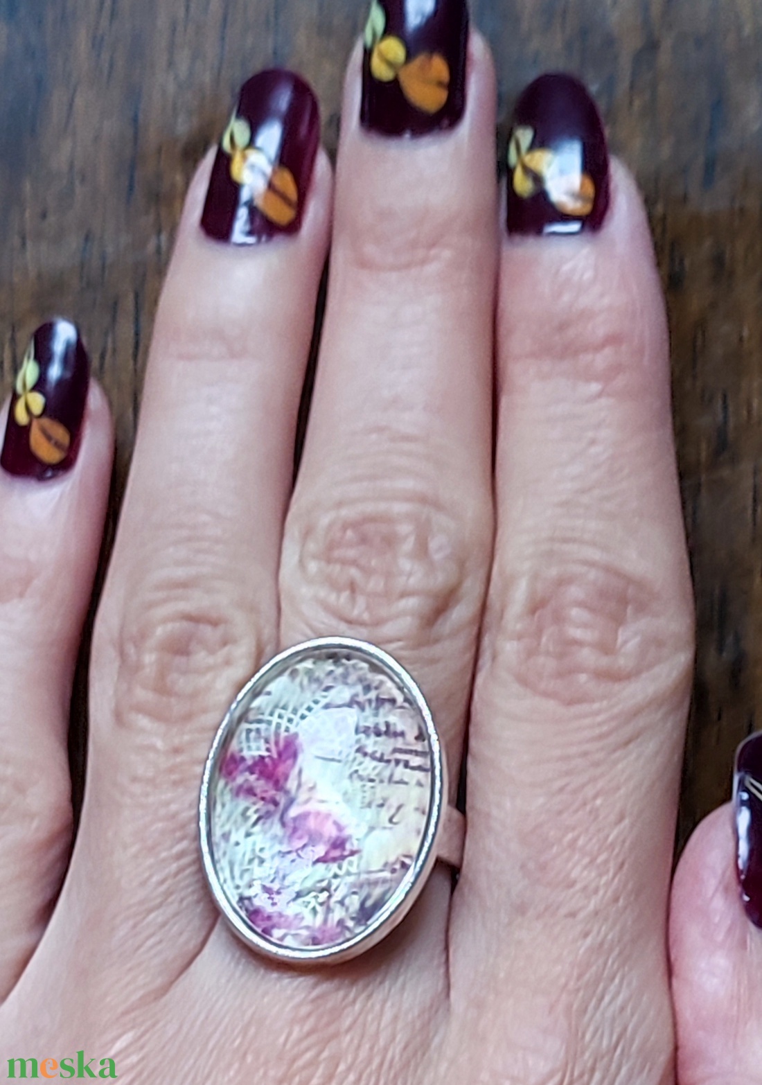 Vintage Stílusú Romantikus Gyűrű - ékszer - gyűrű - üveglencsés gyűrű - Meska.hu