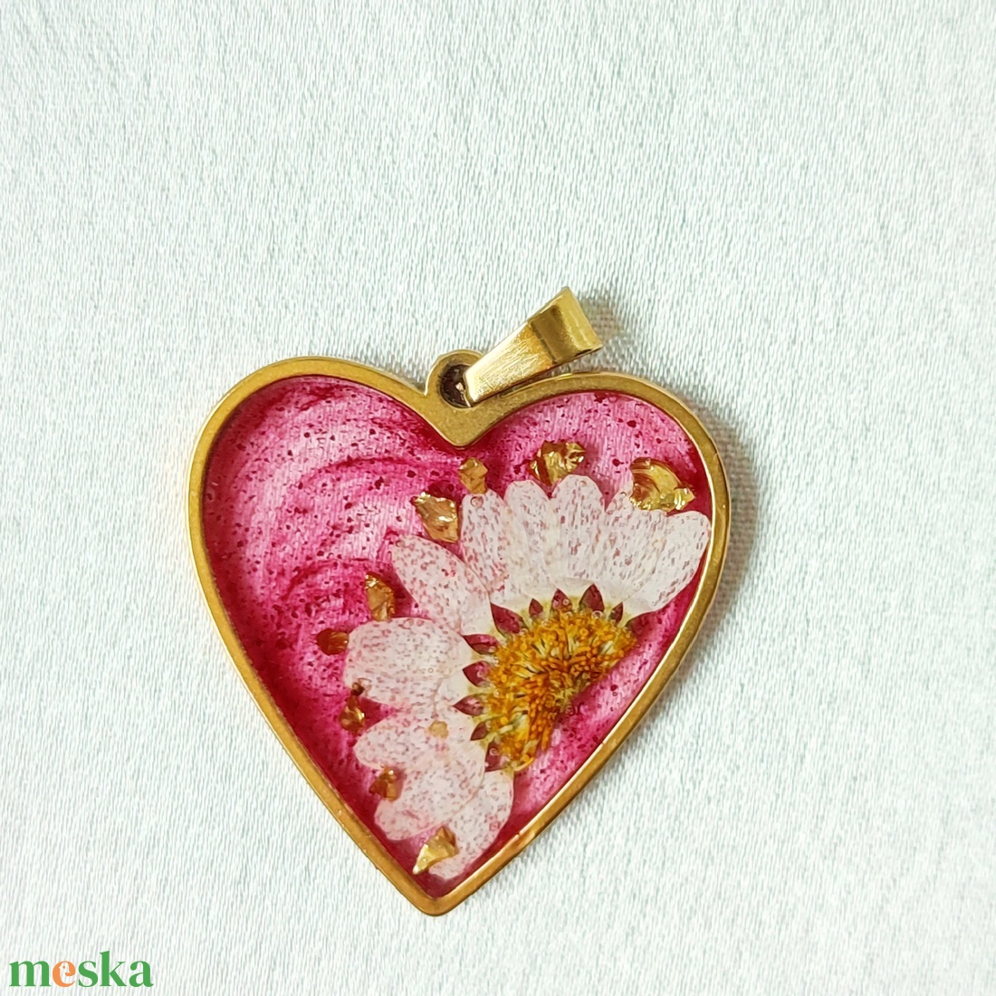 Aranyba Zárt Margaréta � 18K Arannyal Bevont Nyaklánc és Rozsdamentes acél Szív Medál - ékszer - nyaklánc - medálos nyaklánc - Meska.hu