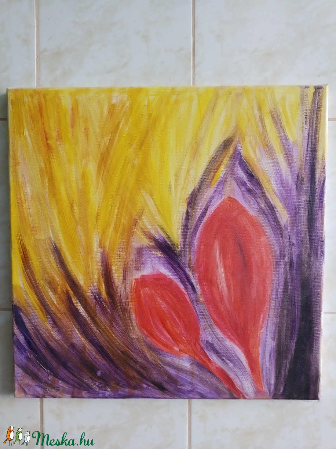 Bimbó vászonkép - művészet - festmény - akril - Meska.hu