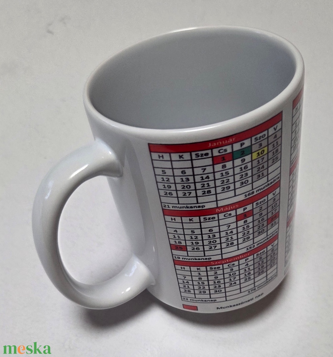 2026 Munkaidő naptár - Minden ünnep egy helyen! - otthon & életmód - konyhafelszerelés, tálalás - tálalás - bögre & csésze - Meska.hu