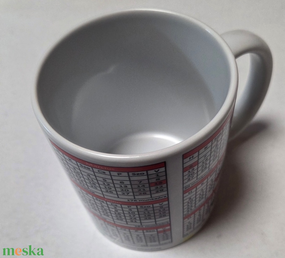 2026 Munkaidő naptár - Minden ünnep egy helyen! - otthon & életmód - konyhafelszerelés, tálalás - tálalás - bögre & csésze - Meska.hu