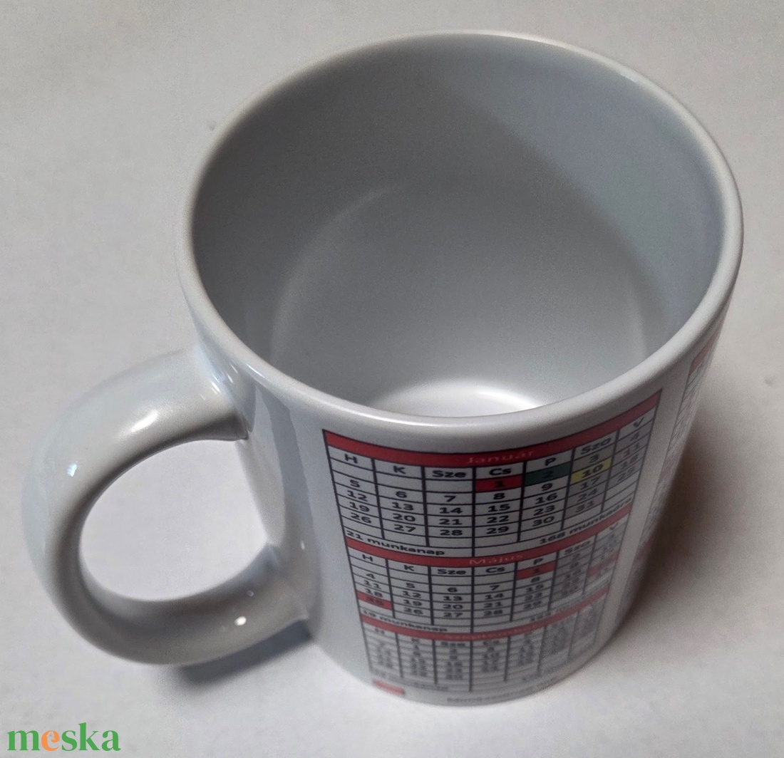 2026 Munkaidő naptár - Minden ünnep egy helyen! - otthon & életmód - konyhafelszerelés, tálalás - tálalás - bögre & csésze - Meska.hu