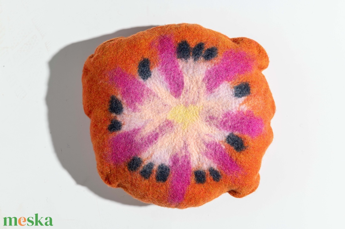 Narancssárga VIRÁG párna 1. - otthon & életmód - lakástextil - párna & párnahuzat - Meska.hu