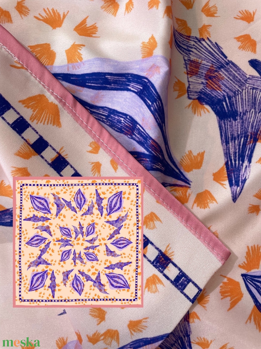 Virágos Kendő 4 - ruha & divat - sál, sapka, kendő - kendő - Meska.hu