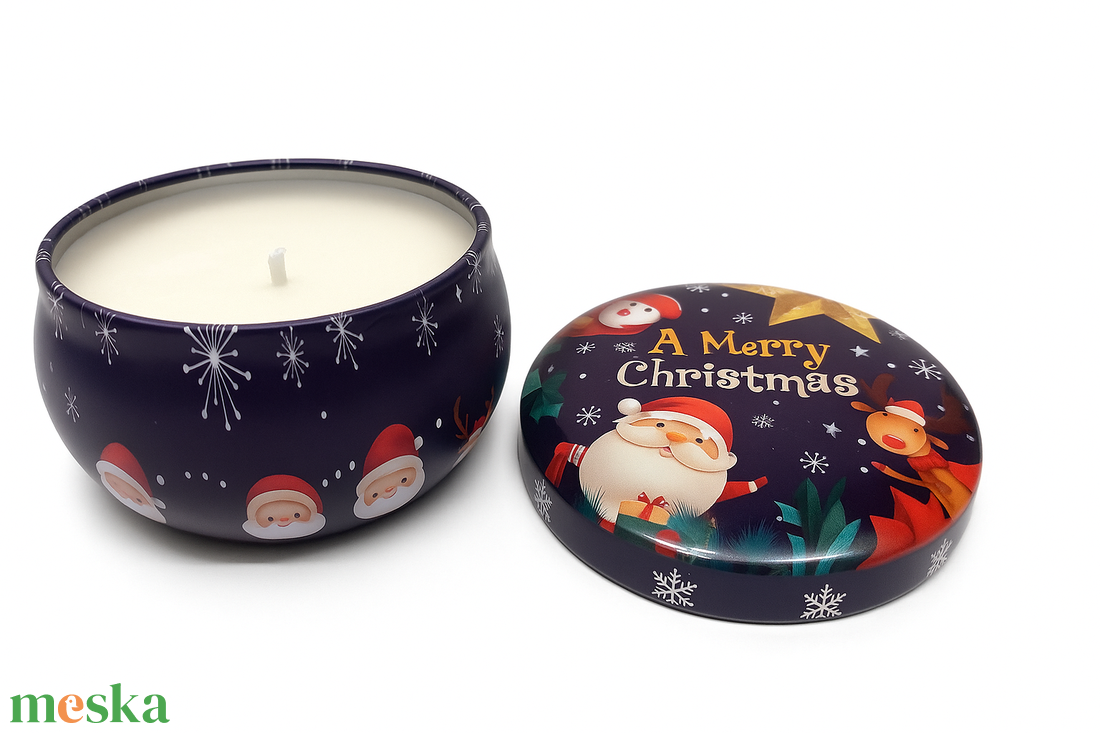 Öntött illatosgyertya /Repce/ Karácsonyi Erdő - otthon & életmód - gyertya, illat, aroma - illatviasz - Meska.hu