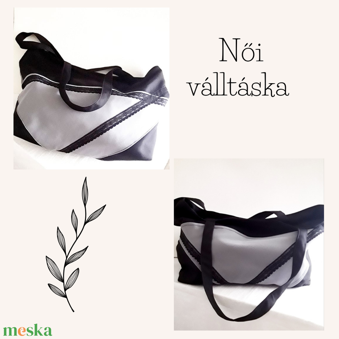 Fekete-szürke válltáska - táska & tok - kézitáska & válltáska - alkalmi táska - Meska.hu Fekete-szürke válltáska - táska & tok - kézitáska & válltáska - alkalmi táska - Meska.hu