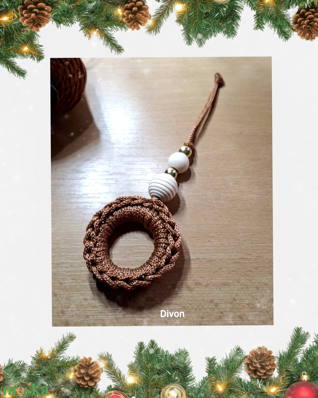 Makramé karácsonyi ajándék dísz  - karácsony - karácsonyi lakásdekoráció - karácsonyfadíszek - Meska.hu Makramé karácsonyi ajándék dísz  - karácsony - karácsonyi lakásdekoráció - karácsonyfadíszek - Meska.hu