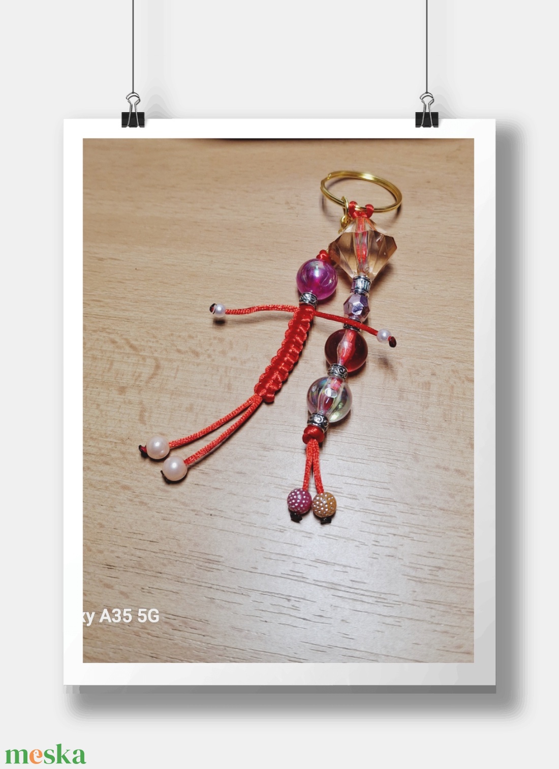   Vidám figurás gyöngy kulcstartó  kézműves táskadísz - táska & tok - kulcstartó & táskadísz - kulcstartó - Meska.hu