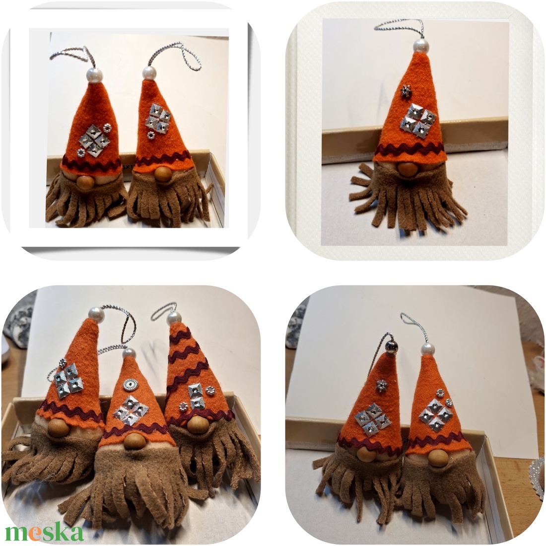 Nyolc kis manó karácsonya - karácsony - karácsonyi lakásdekoráció - karácsonyfadíszek - Meska.hu