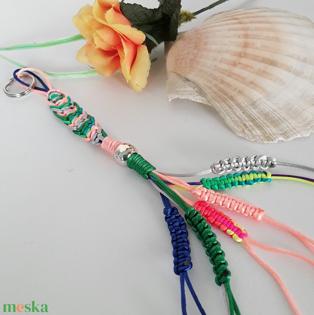 Makramé fonással készült halak kulcstartó  - táska & tok - kulcstartó & táskadísz - kulcstartó - Meska.hu