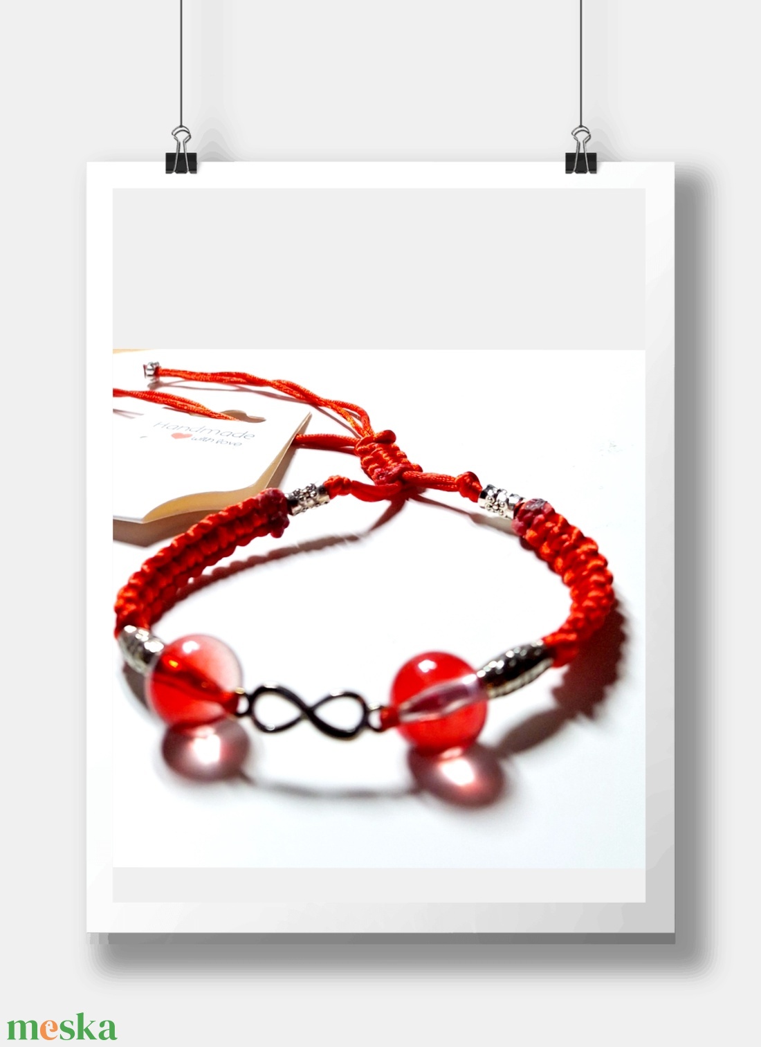 Végtelen örök szeretet Valentin nap alkalmából  - ékszer - karkötő - fonott karkötő - Meska.hu