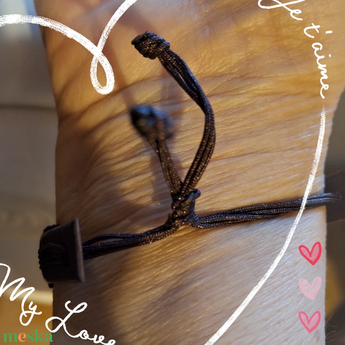 Bőrkarkötő végtelen szeretet medállal  - ékszer - karkötő - karkötő medállal - Meska.hu