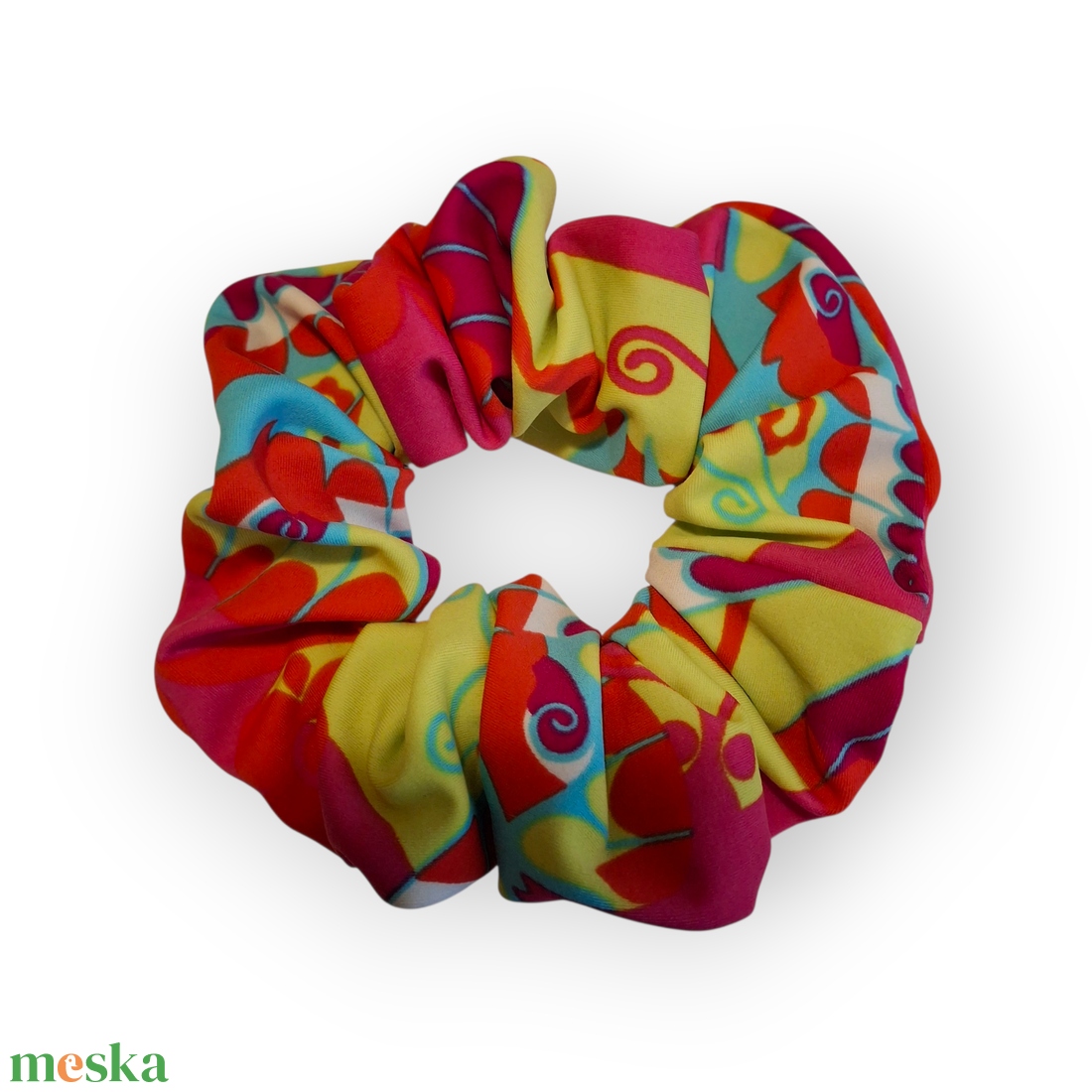 Srunchie, masni színes, mintás anyagból  - ruha & divat - hajdísz & hajcsat - hajgumi - Meska.hu
