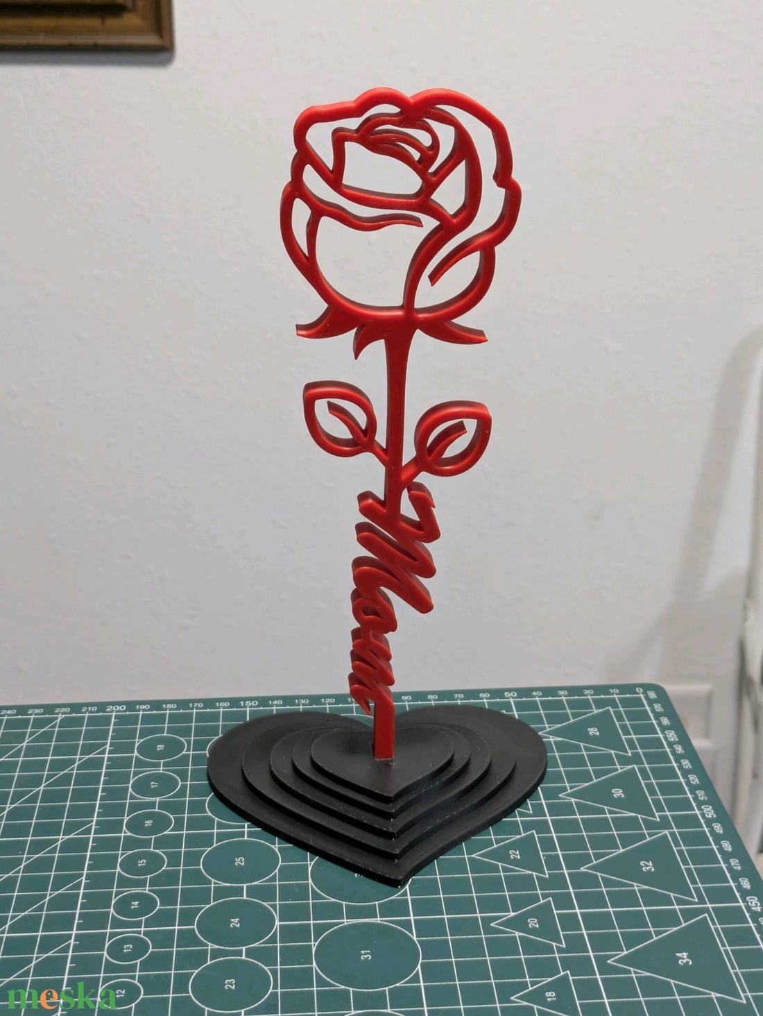 Álló rózsa - esküvő - dekoráció - asztaldísz - Meska.hu