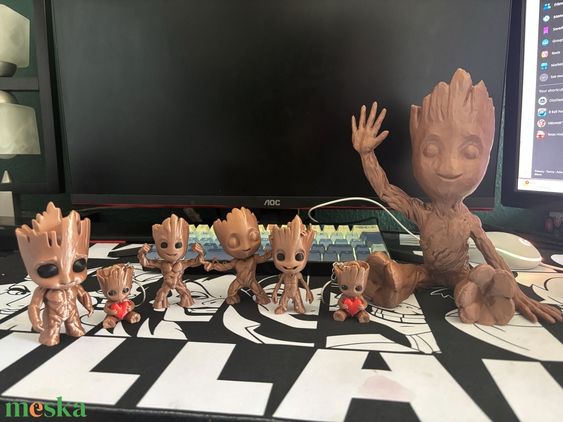 Egy apró Groot hadsereg - esküvő - dekoráció - asztaldísz - Meska.hu