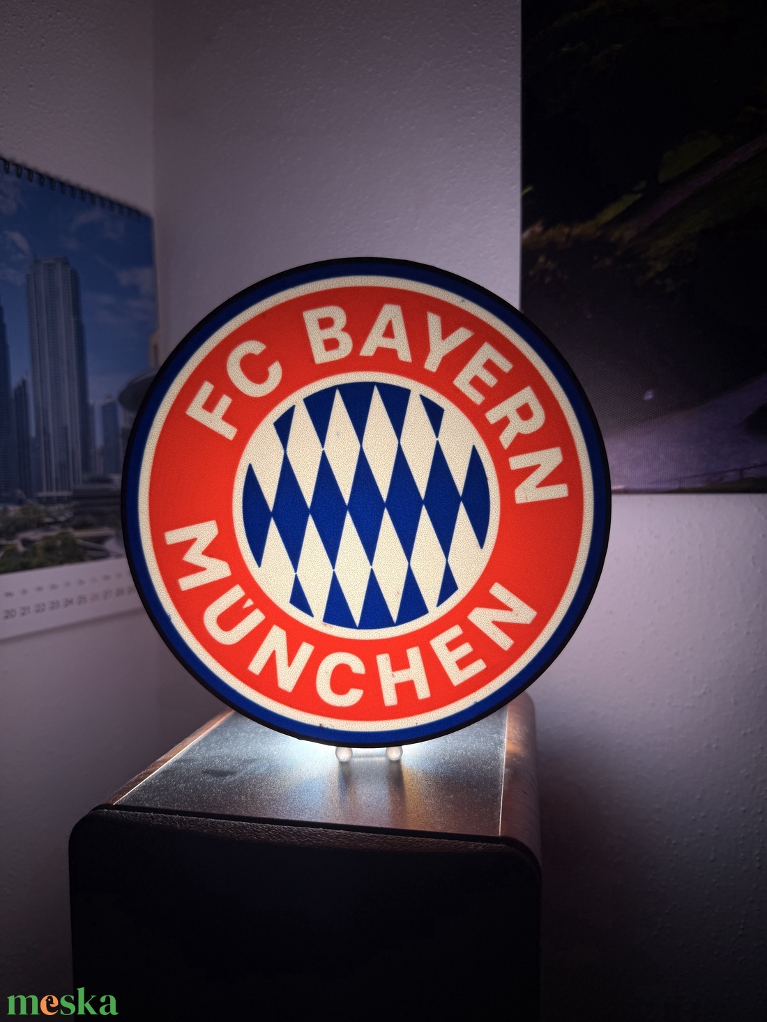 Bayern München  LED lámpa � 3D nyomtatott hangulatvilágítás - otthon & életmód - lámpa - falilámpa - Meska.hu
