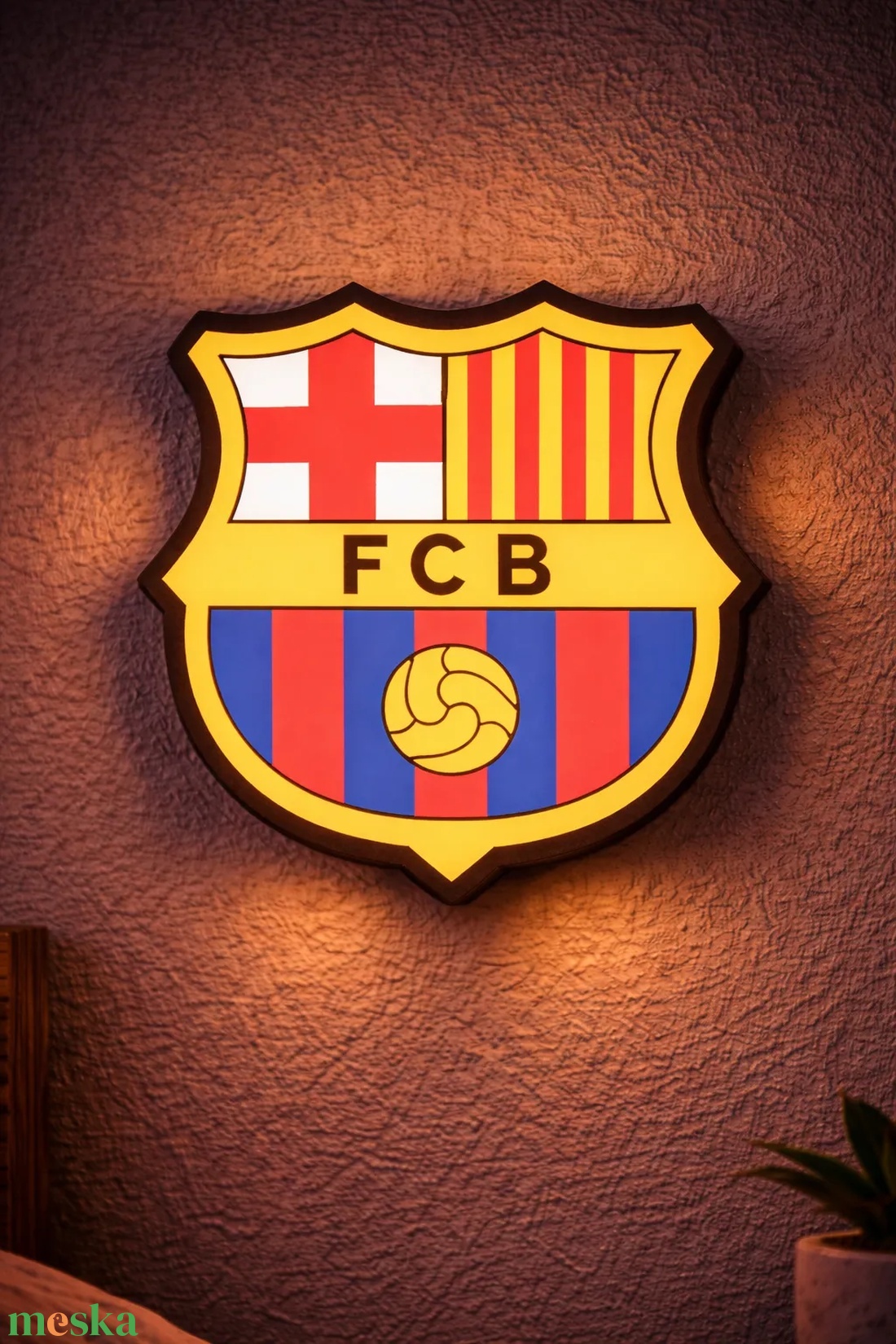 FC Barcelona LED lámpa - otthon & életmód - lámpa - falilámpa - Meska.hu