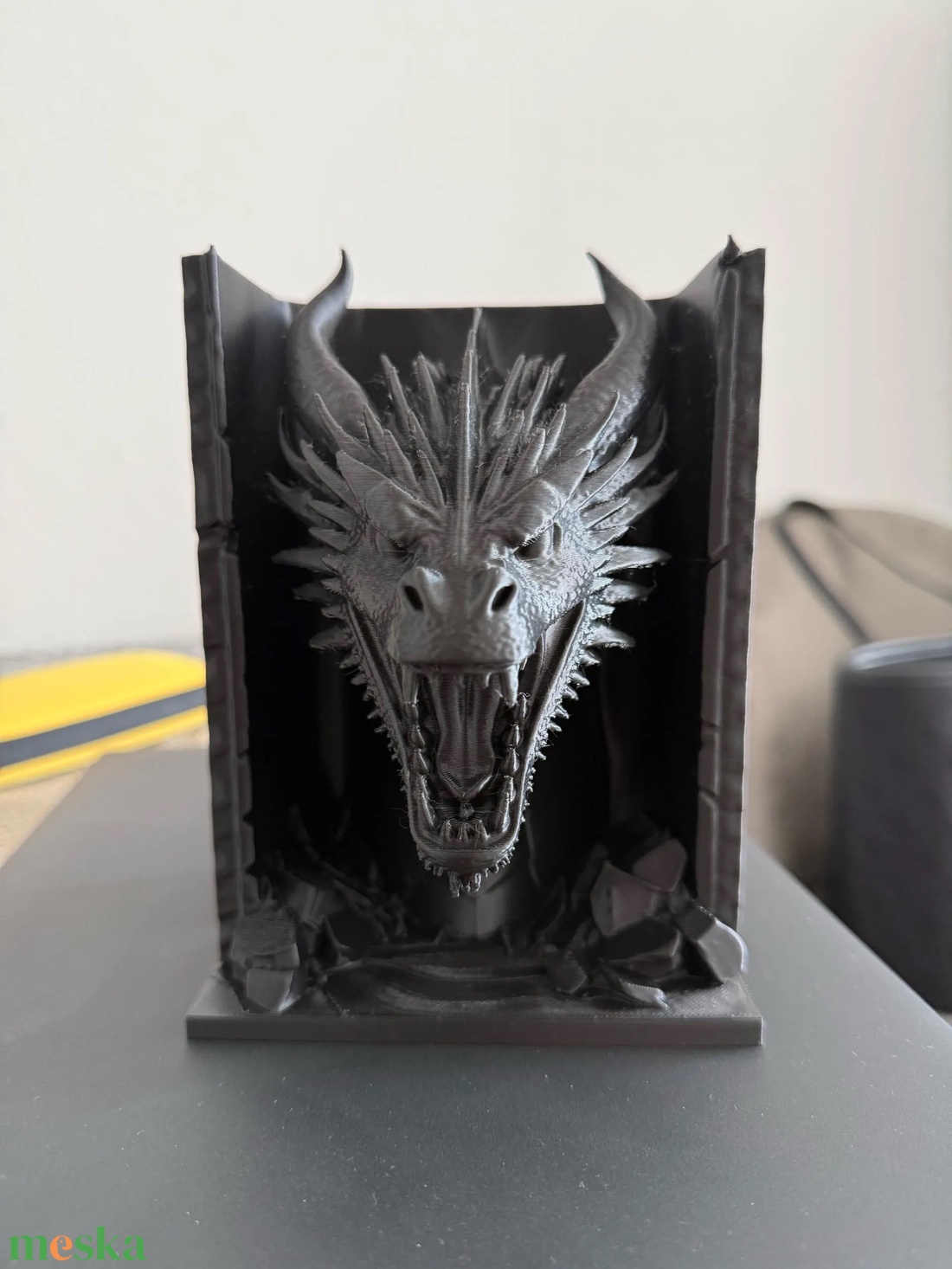 Sárkányfejes fantasy könyvtámasz - otthon & életmód - dekoráció - asztal és polc dekoráció - könyvtámasz - Meska.hu