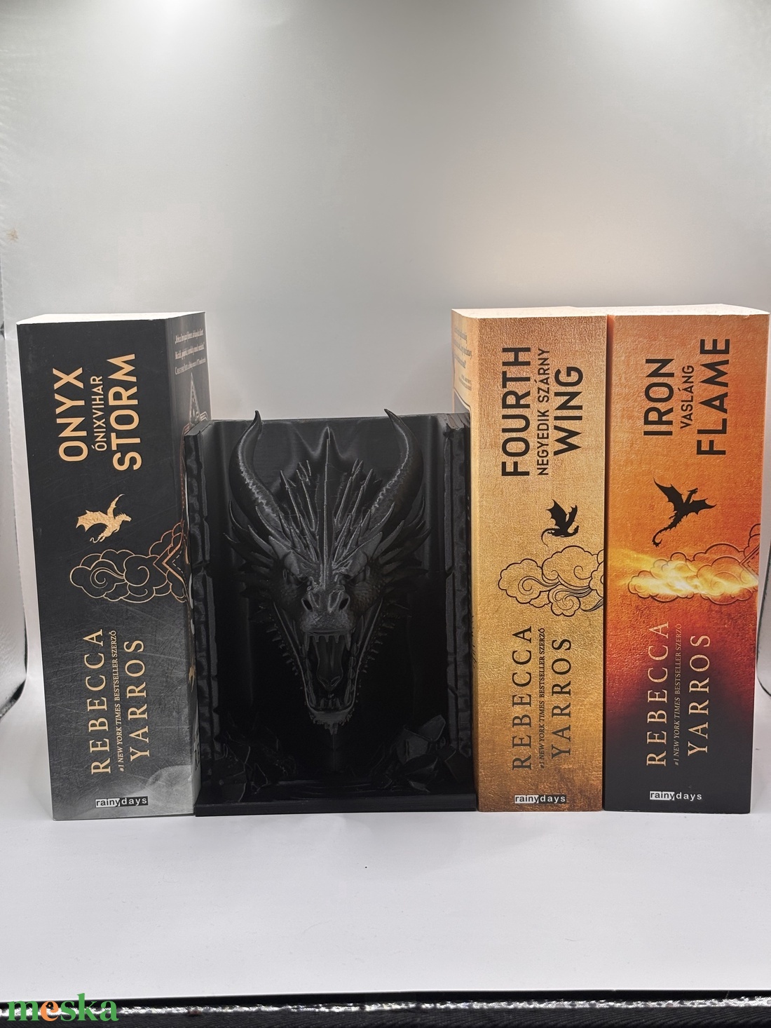 Sárkányfejes fantasy könyvtámasz - otthon & életmód - dekoráció - asztal és polc dekoráció - könyvtámasz - Meska.hu