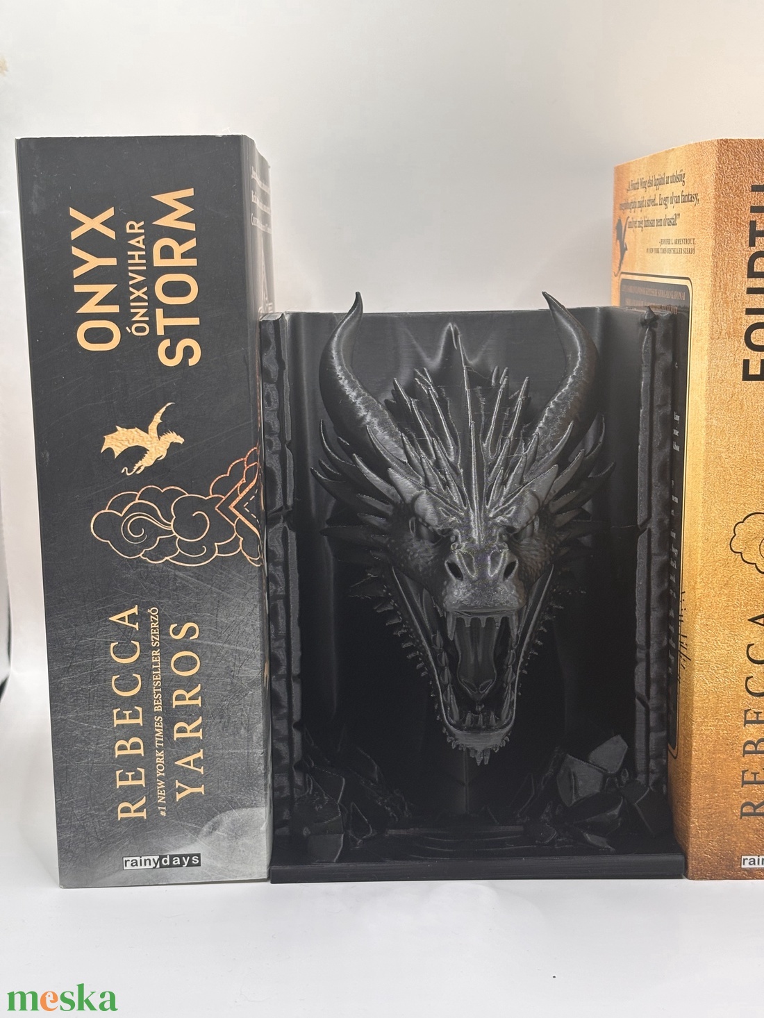 Sárkányfejes fantasy könyvtámasz - otthon & életmód - dekoráció - asztal és polc dekoráció - könyvtámasz - Meska.hu
