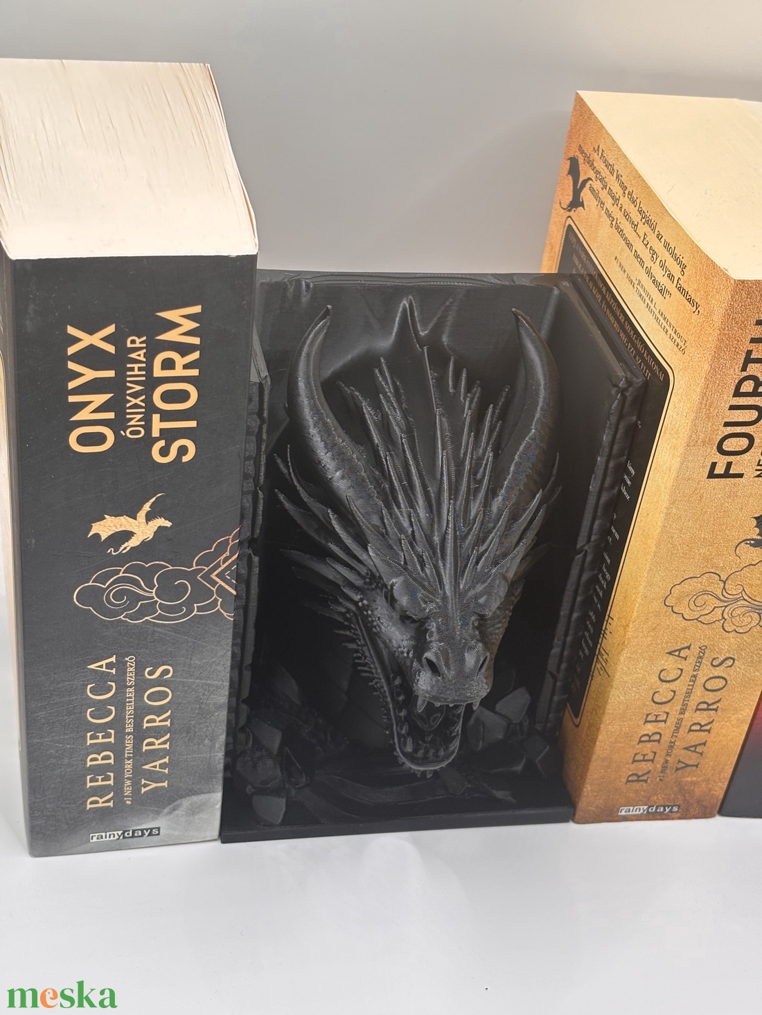 Sárkányfejes fantasy könyvtámasz - otthon & életmód - dekoráció - asztal és polc dekoráció - könyvtámasz - Meska.hu
