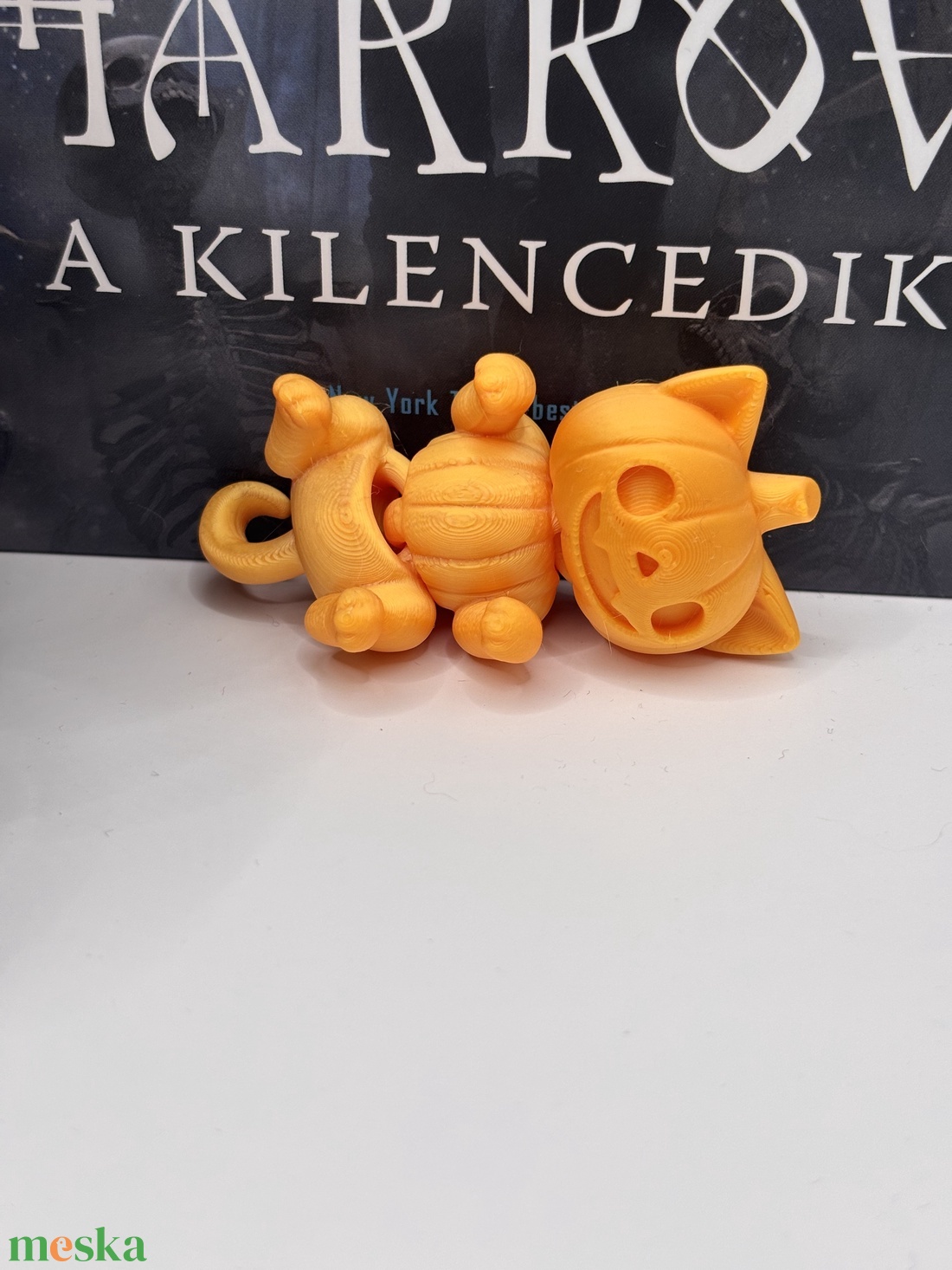 Hajlítható tök cica - otthon & életmód - dekoráció - halloween - halloweeni dekoráció - Meska.hu