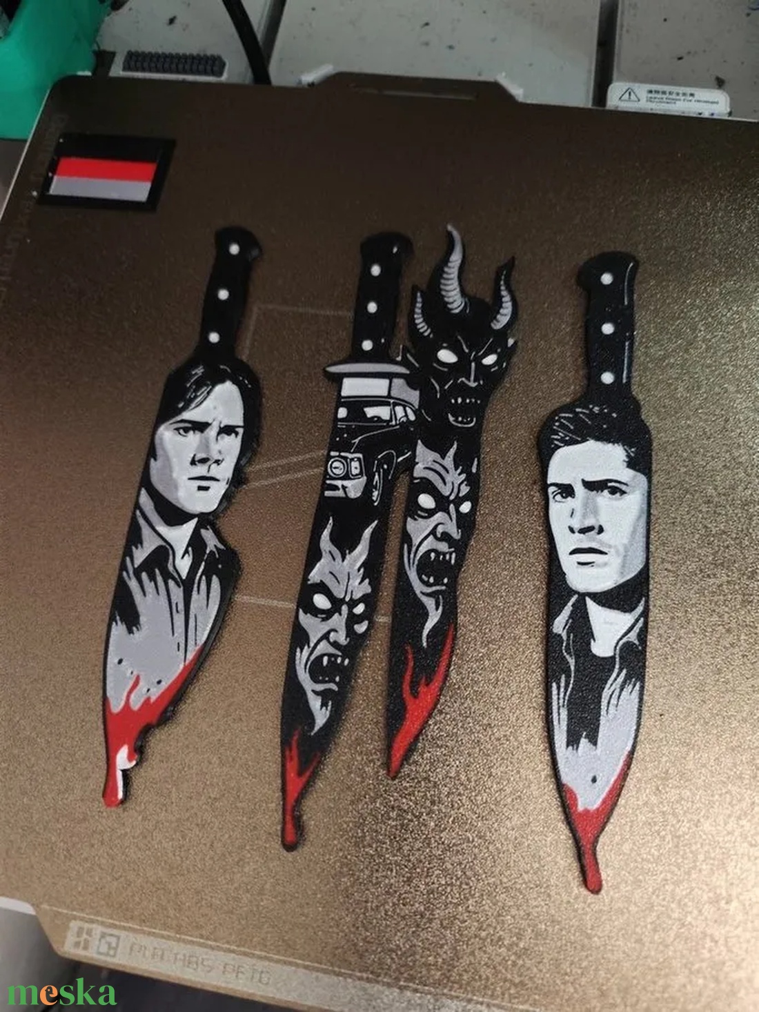 Supernatural 3D nyomtatott dekorációs kések - otthon & életmód - dekoráció - halloween - halloweeni asztaldísz - Meska.hu