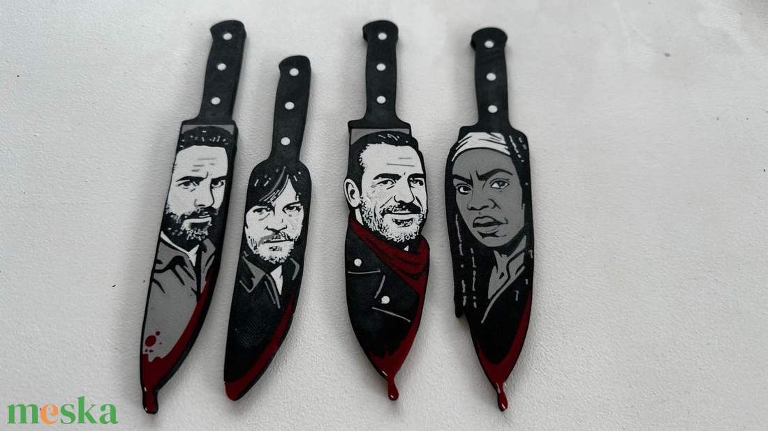 The Walking Dead 3D nyomtatott dekorációs kések - otthon & életmód - dekoráció - halloween - halloweeni dekoráció - Meska.hu