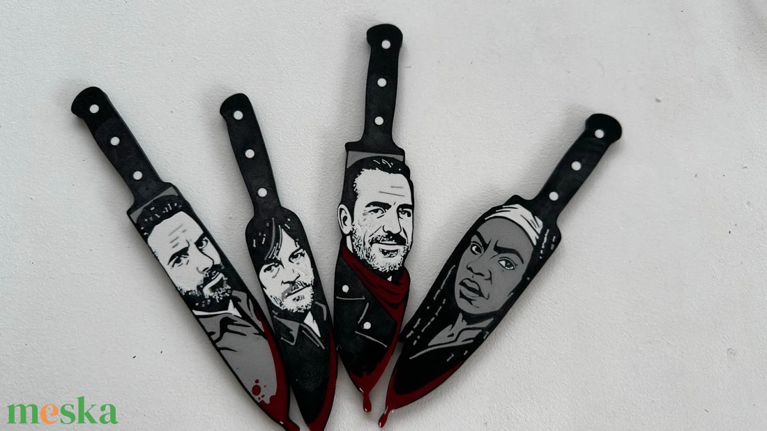 The Walking Dead 3D nyomtatott dekorációs kések - otthon & életmód - dekoráció - halloween - halloweeni dekoráció - Meska.hu