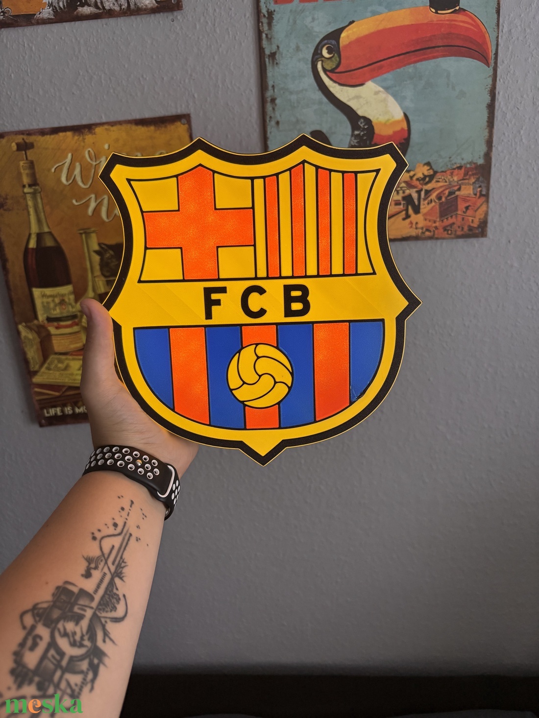FC Barcelona LED lámpa - otthon & életmód - lámpa - falilámpa - Meska.hu