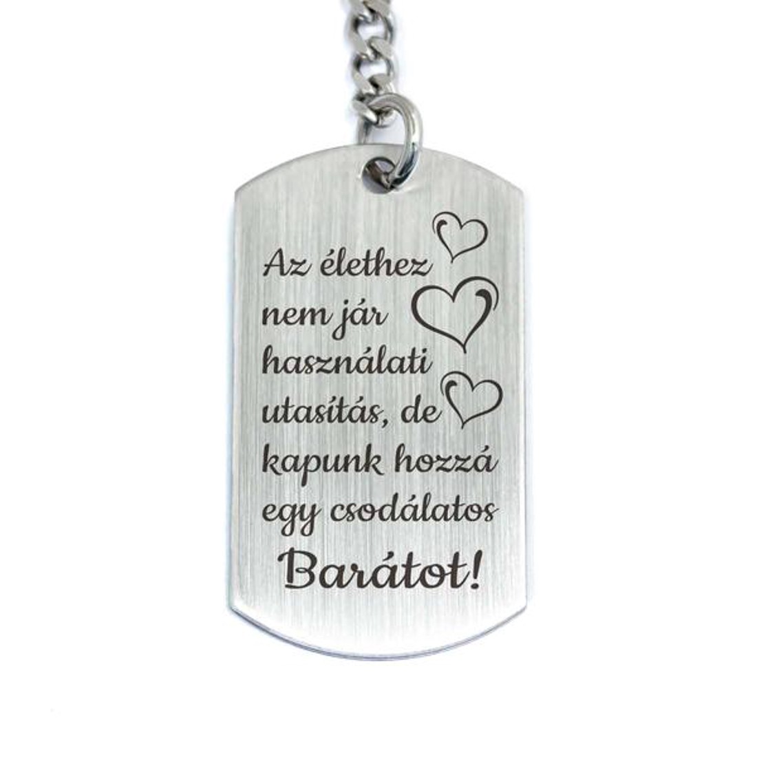 Csodálatos Barátot acél medálos kulcstartó - táska & tok - kulcstartó & táskadísz - kulcstartó - Meska.hu