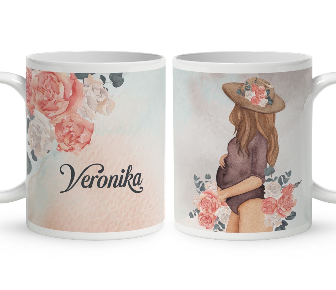 Kérd a neveddel - Babát várok Kismama mintás bögre - otthon & életmód - konyhafelszerelés, tálalás - tálalás - bögre & csésze - Meska.hu