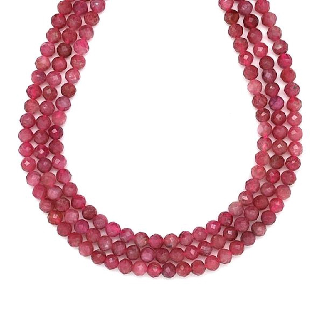 Rubellit fazettált golyó 4mm ékszerkészítő alapanyag (füzér) - kellékek & szerszámok - ásvány alapanyag - ásványfüzér - Meska.hu