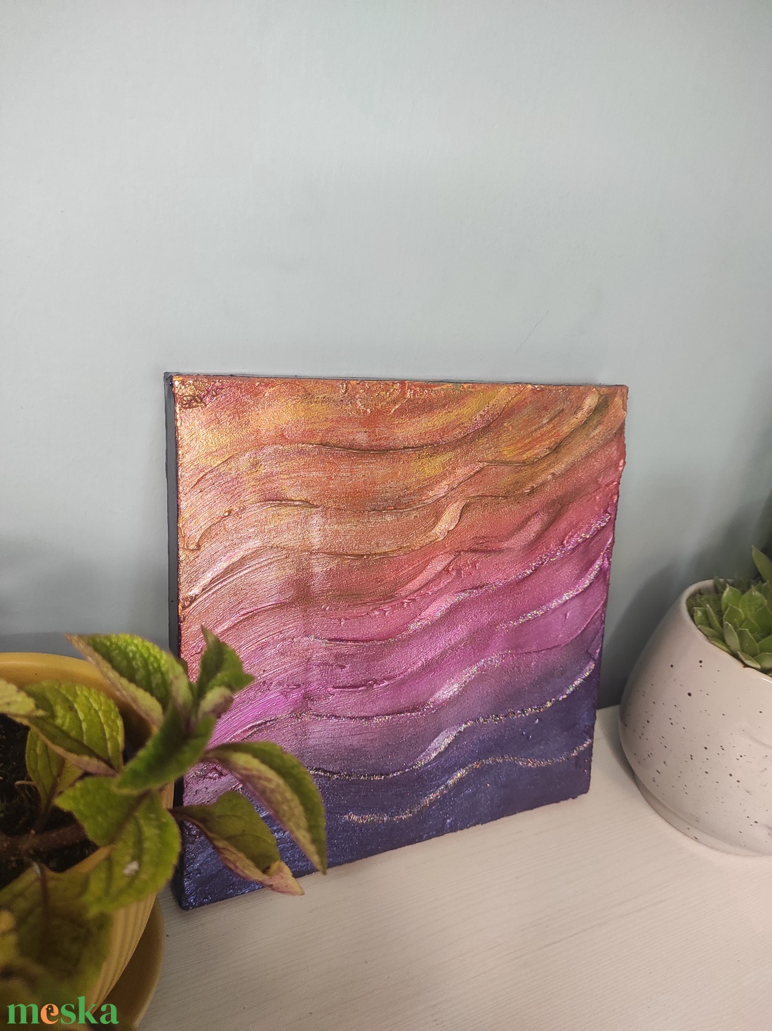 20x20cm-es strukturált felületű naplemente jellegű akril festmény - otthon & életmód - dekoráció - kép & falikép - vászonkép - Meska.hu 20x20cm-es strukturált felületű naplemente jellegű akril festmény - otthon & életmód - dekoráció - kép & falikép - vászonkép - Meska.hu