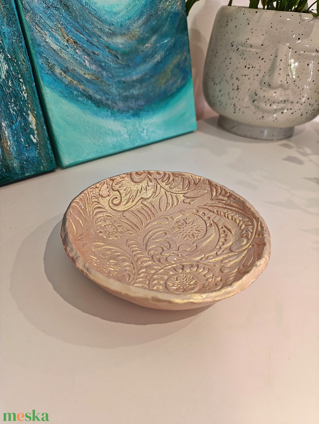 Rosegold dekorációs tálka levegőn száradó gyurmából - otthon & életmód - dekoráció - asztal és polc dekoráció - dekorációs tál, tartó - Meska.hu Rosegold dekorációs tálka levegőn száradó gyurmából - otthon & életmód - dekoráció - asztal és polc dekoráció - dekorációs tál, tartó - Meska.hu