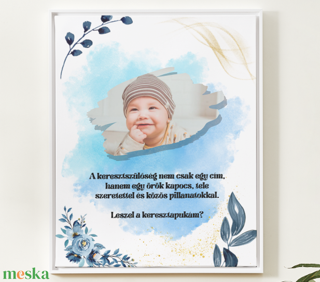 Egy különleges felkérés  Leszel a keresztapukám? - otthon & életmód - dekoráció - kép & falikép - képkeret - Meska.hu