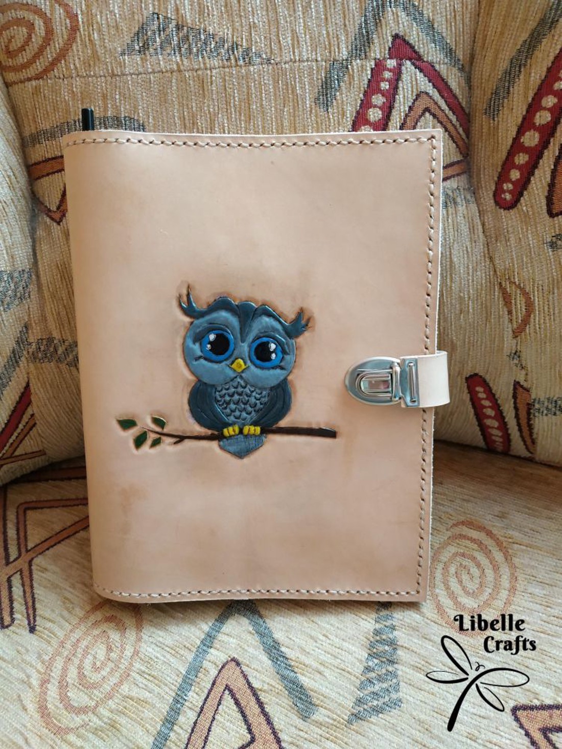 Baglyos noteszborító - otthon & életmód - papír, írószer - könyv- és füzetborító - Meska.hu