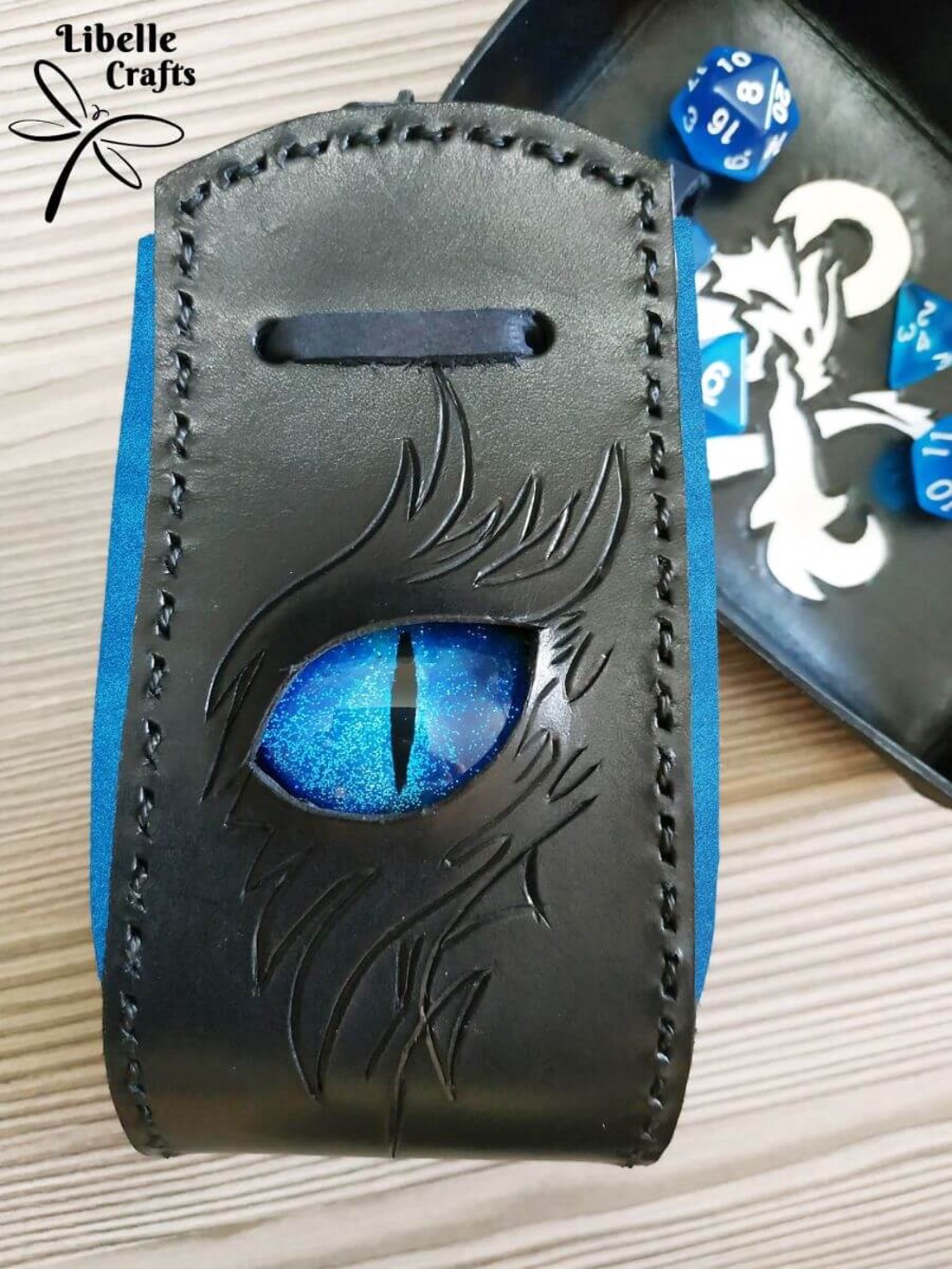 Sárkányszemes kockatartó szütyő - KÉK szemmel - játék & sport - szerepjáték - Meska.hu