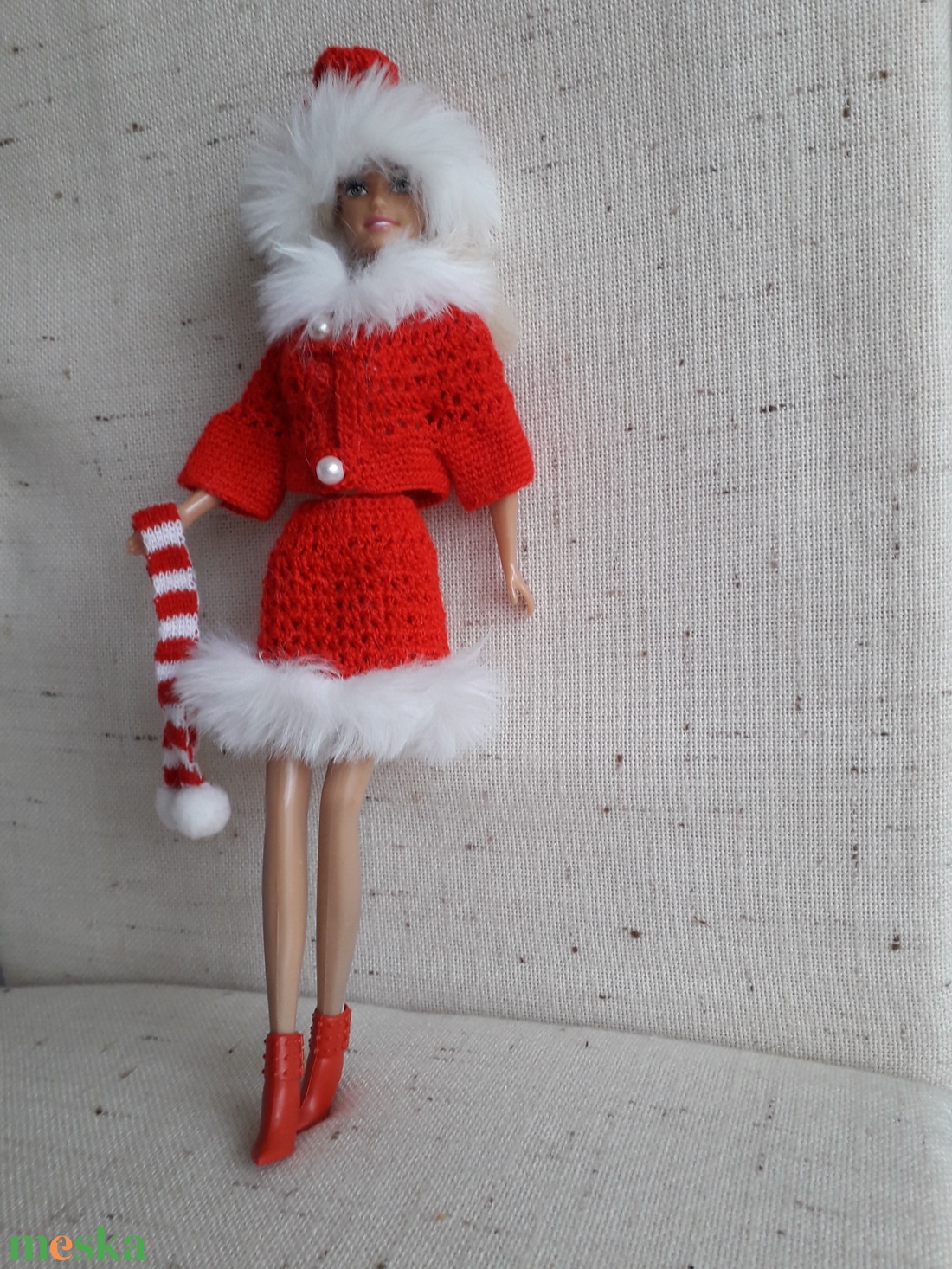 Műszőrmés Barbie ruha - játék & sport - baba & babaház - barbie ruhák - Meska.hu